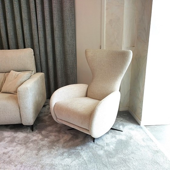 Mondrian BIJZETZETEL RELAX beige stof promotie toonzaalmodel