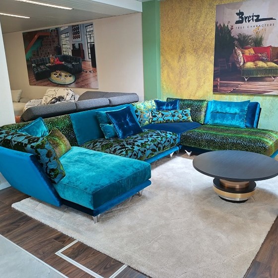 BRETZ NAPALI Prachtig kleurrijk hoeksalon zetel Napali van Bretz